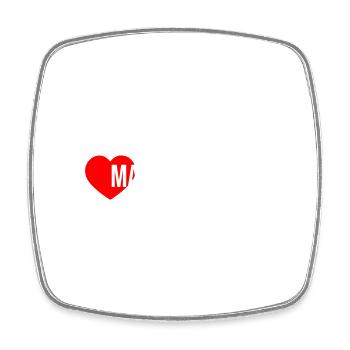Mallorca 2024 Heart Holidays - Square fridge magnet - white - Front