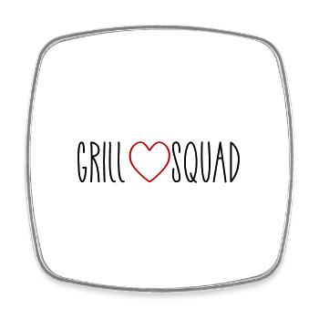 Grill Squad Heart - Square fridge magnet - white - Front