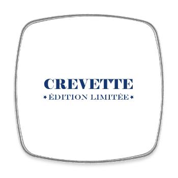 crevette - Magnet carré - blanc - Devant