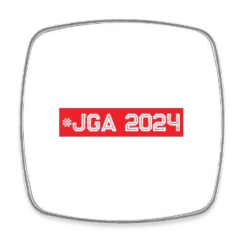 Year 2024 - Square fridge magnet - white - Front