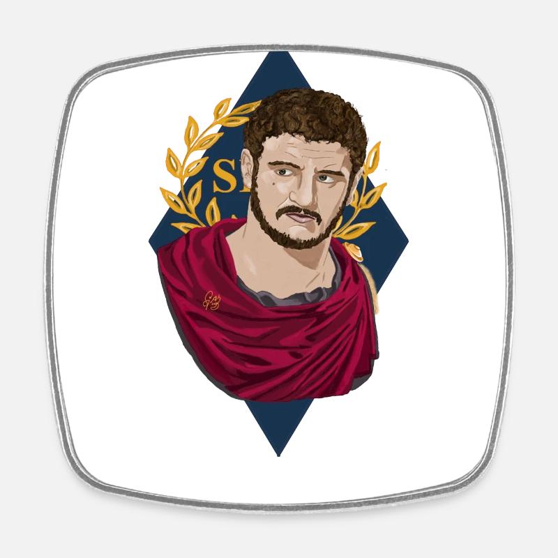 Emperor Caracalla - Square fridge magnet - white