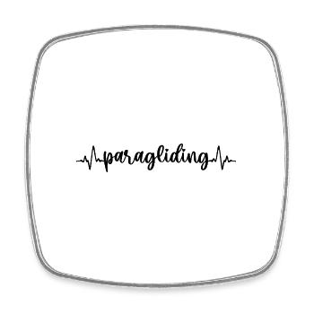 Heartbeat Graphic Paragliding Paraglider Skydiver - Viereckiger Kühlschrankmagnet - Weiß - Vorne