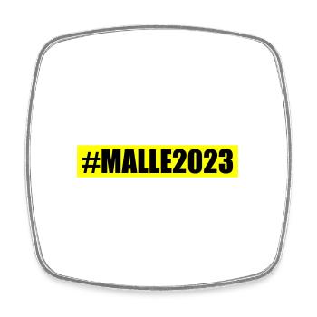 Malle 2023 - Magnet carré - blanc - Devant