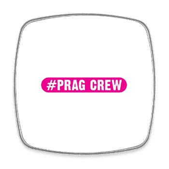 Prag Crew - Viereckiger Kühlschrankmagnet - Weiß - Vorne