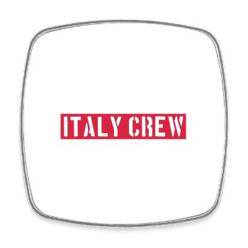 Italy Crew - Square fridge magnet - white - Front