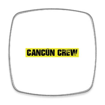 Cancun Crew - Viereckiger Kühlschrankmagnet - Weiß - Vorne