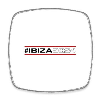 Ibiza 2024 - Viereckiger Kühlschrankmagnet - Weiß - Vorne