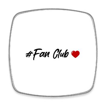 Coeur du Fan Club - Magnet carré - blanc - Devant