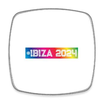 Ibiza 2024 Bunt - Viereckiger Kühlschrankmagnet - Weiß - Vorne