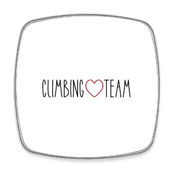 Climbing Team Heart - Square fridge magnet - white - Front