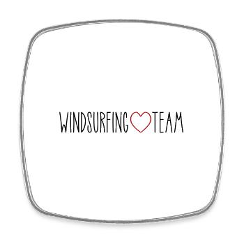 Windsurfing Team Herz - Viereckiger Kühlschrankmagnet - Weiß - Vorne