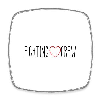 Fighting Crew Heart - Square fridge magnet - white - Front