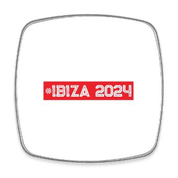 Ibiza 2024 - Magnet carré - blanc - Devant