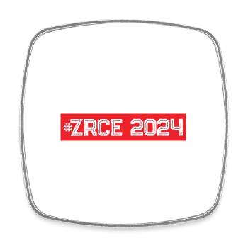 Zrce 2024 - Viereckiger Kühlschrankmagnet - Weiß - Vorne