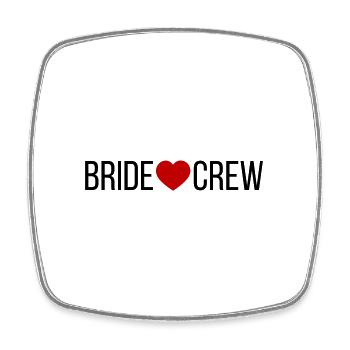 Bride Crew Heart - Square fridge magnet - white - Front