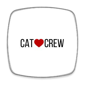 Cat Crew Heart - Square fridge magnet - white - Front