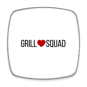 Grill Squad Heart - Square fridge magnet - white - Front