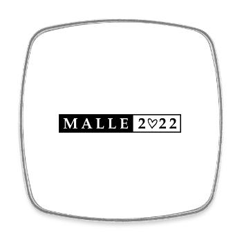 Malle 2022 Heart - Square fridge magnet - white - Front