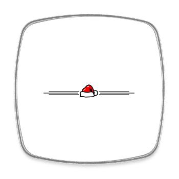 Christmas Stroke Symbol Christmas Hat - Square fridge magnet - white - Front