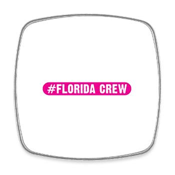 Florida Crew - Square fridge magnet - white - Front