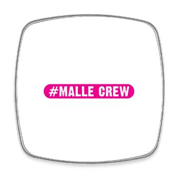 Malle Crew - Square fridge magnet - white - Front