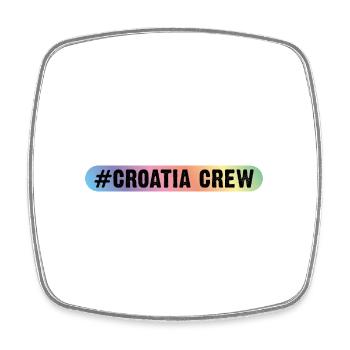 Croatia Crew - Viereckiger Kühlschrankmagnet - Weiß - Vorne