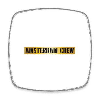 Amsterdam Crew - Square fridge magnet - white - Front
