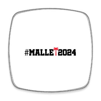 Malle 2024 - Viereckiger Kühlschrankmagnet - Weiß - Vorne