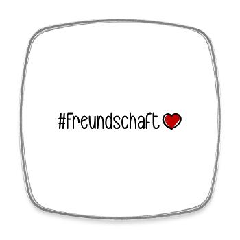 Freundschaft Herz - Viereckiger Kühlschrankmagnet - Weiß - Vorne