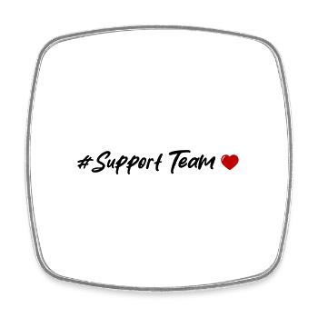 Support Team Herz - Viereckiger Kühlschrankmagnet - Weiß - Vorne
