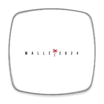 Malle 2024 Team Mallorca - Square fridge magnet - white - Front