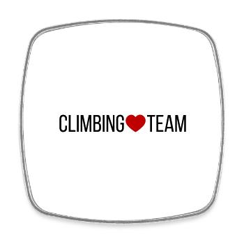Climbing Team Heart - Square fridge magnet - white - Front