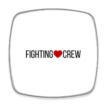 Fighting Crew Heart - Square fridge magnet - white - Front