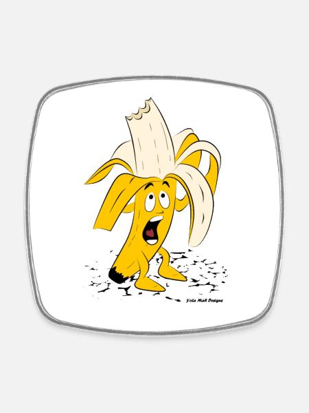 Bananas | - Square fridge magnet - white