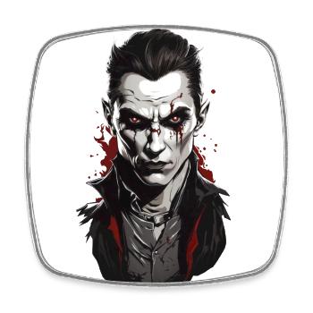 Vampire Night Sanglant Halloween Horreur Illustration - Magnet carré - blanc - Devant