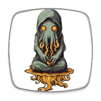 Halloween Tentakel Schleim Monster - Viereckiger Kühlschrankmagnet - Weiß - Vorne