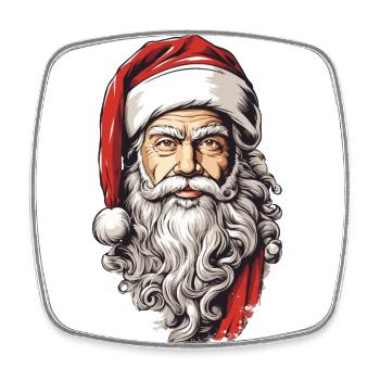 Illustration de Noël Père Noël rétro - Magnet carré - blanc - Devant
