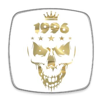 1996: L’Or du crâne (Skull Gold) - Magnet carré - blanc - Devant