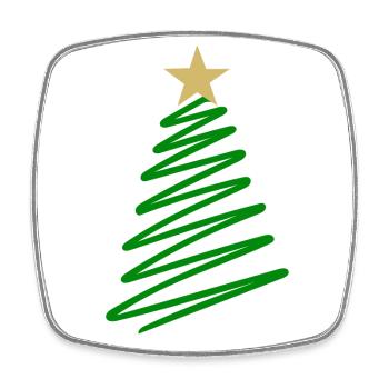 Christmas Tree Christmas Fir - Square fridge magnet - white - Front