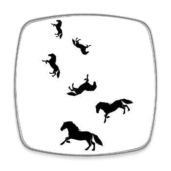 Horse Horse icon - Square fridge magnet - white - Front