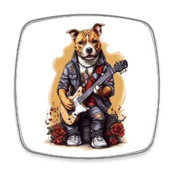 Staffordshire Terrier - Viereckiger Kühlschrankmagnet - Weiß - Vorne