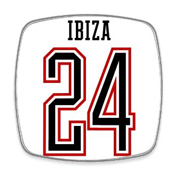 Ibiza 24 Jours fériés 2024 - Magnet carré - blanc - Devant