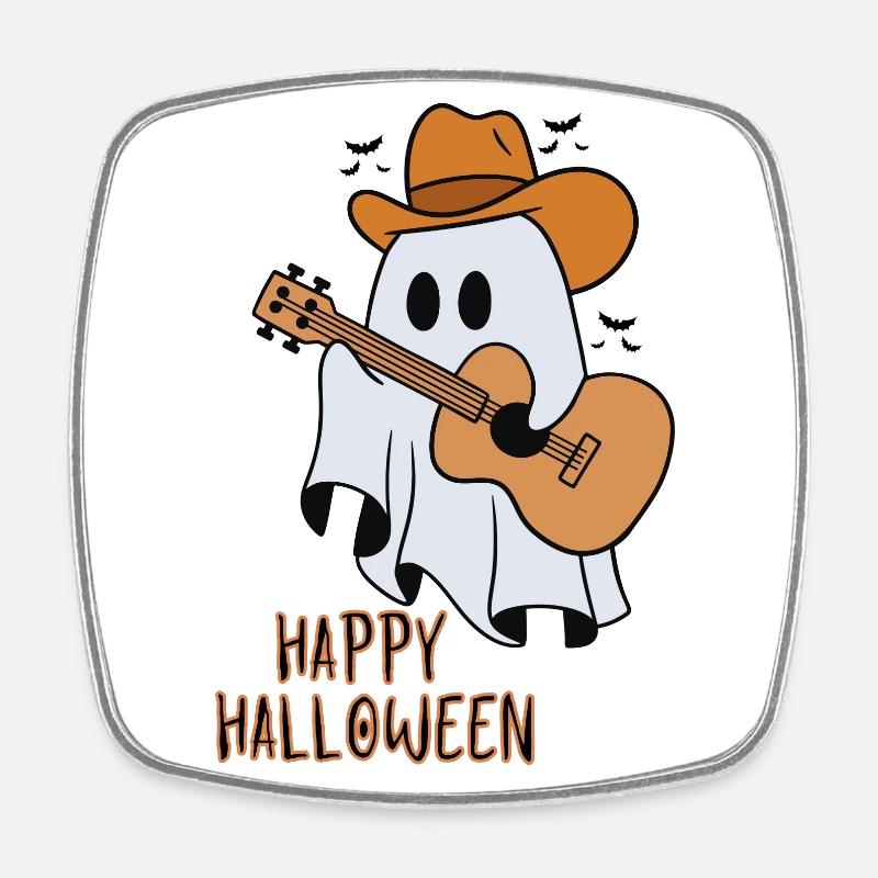 Happy Halloween - Square fridge magnet - white