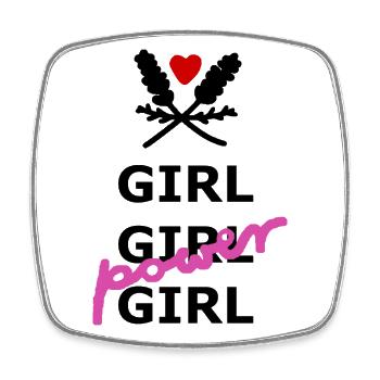 Le pouvoir des filles - Magnet carré - blanc - Devant