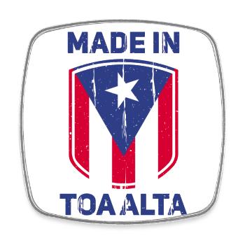Toa Alta - Magnet carré - blanc - Devant