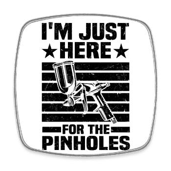 Car painter - Square fridge magnet - white - Front