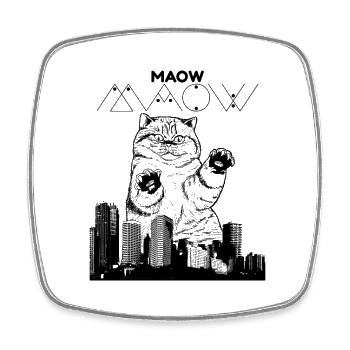 Cat Lovers i love Cat animal lovers - Viereckiger Kühlschrankmagnet - Weiß - Vorne