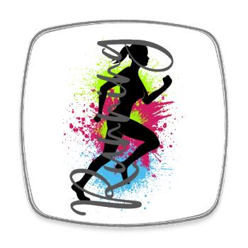 Course à pied Sports Femme Jogger Coureur Course à pied - Magnet carré - blanc - Devant