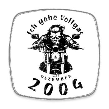 20ème anniversaire Je tourne à plein régime depuis 12/2004 - Magnet carré - blanc - Devant