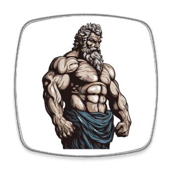 Bodybuilder Fitness - Viereckiger Kühlschrankmagnet - Weiß - Vorne